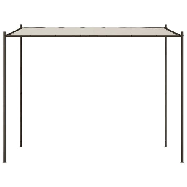 vidaXL Katos valkoinen 3x3 m 180 g/m² kangas ja teräs