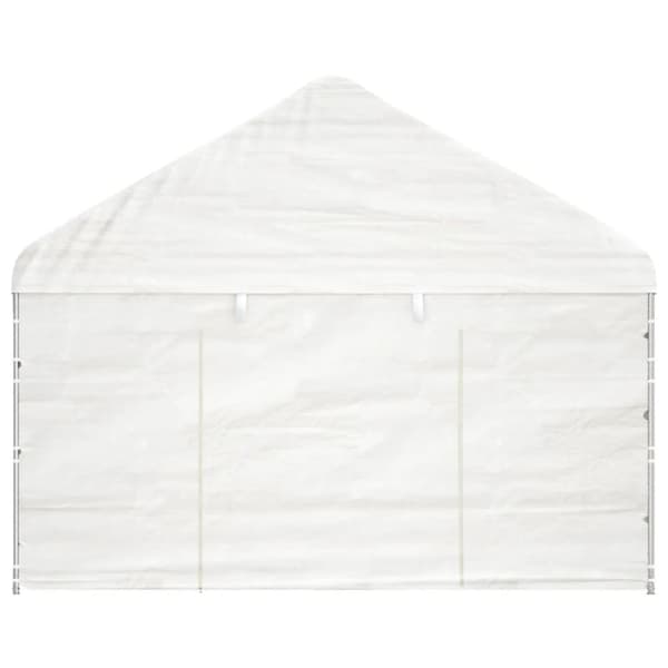 vidaXL pavillon med tag 4,08x2,23x3,22 m polyethylen hvid