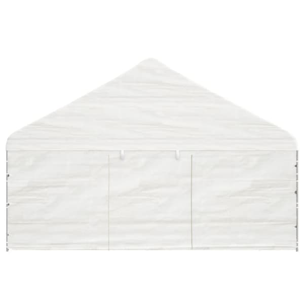 vidaXL pavillon med tag 6,69x5,88x3,75 m polyethylen hvid