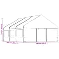 Miniatyrbillede 8 af 9: vidaXL pavillon med tag 6,69x5,88x3,75 m polyethylen hvid