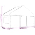 Miniatyrbillede 9 af 9: vidaXL pavillon med tag 6,69x5,88x3,75 m polyethylen hvid