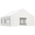 Miniatyrbillede 2 af 9: vidaXL pavillon med tag 6,69x5,88x3,75 m polyethylen hvid