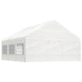 Miniatyrbillede 1 af 9: vidaXL pavillon med tag 6,69x5,88x3,75 m polyethylen hvid