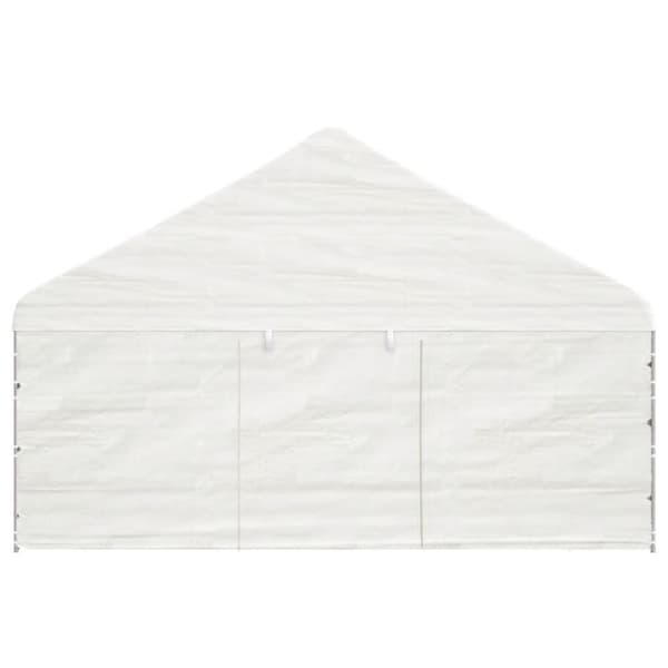 vidaXL Paviljong med tak hvit 11,15x5,88x3,75 m polyetylen