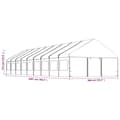 Miniatyrbilde 8 av 9: vidaXL Paviljong med tak hvit 20,07x5,88x3,75 m polyetylen