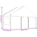 Miniatyrbilde 9 av 9: vidaXL Paviljong med tak hvit 20,07x5,88x3,75 m polyetylen