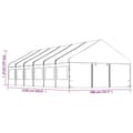 Miniatyrbillede 8 af 9: vidaXL pavillon med tag 13,38x5,88x3,75 m polyethylen hvid