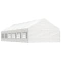 Miniatyrbillede 1 af 9: vidaXL pavillon med tag 13,38x5,88x3,75 m polyethylen hvid