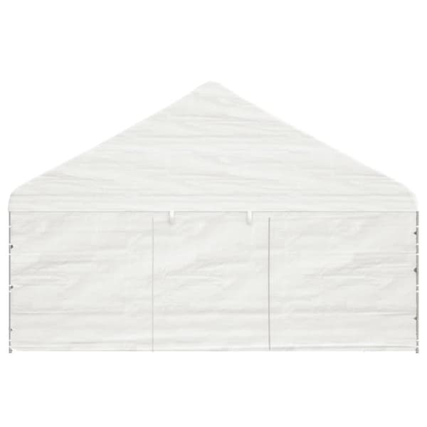 vidaXL pavillon med tag 17,84x5,88x3,75 m polyethylen hvid