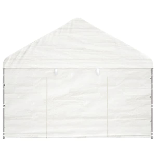 vidaXL Paviljong med tak vit 6,69x4,08x3,22 m polyeten