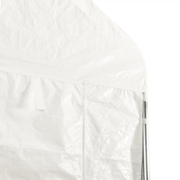 vidaXL Paviljong med tak vit 6,69x4,08x3,22 m polyeten