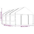 Miniatyrbild 7 av 8: vidaXL Paviljong med tak vit 6,69x4,08x3,22 m polyeten