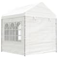 Miniatyrbillede 3 af 8: vidaXL pavillon med tag 8,92x2,28x2,69 m polyethylen hvid