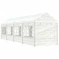 Miniatyrbillede 2 af 8: vidaXL pavillon med tag 8,92x2,28x2,69 m polyethylen hvid