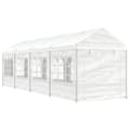 Miniatyrbillede 1 af 8: vidaXL pavillon med tag 8,92x2,28x2,69 m polyethylen hvid
