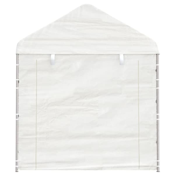 vidaXL Paviljong med tak vit 13,38x2,28x2,69 m polyeten