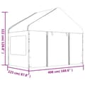 Miniatyrbillede 8 af 8: vidaXL pavillon med tag 11,15x4,08x3,22 m polyethylen hvid