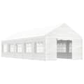 Miniatyrbillede 2 af 8: vidaXL pavillon med tag 11,15x4,08x3,22 m polyethylen hvid