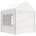 Miniatyrbilde 3 av 8: vidaXL Paviljong med tak hvit 15,61x2,28x2,69 m polyetylen