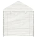 Miniatyrbilde 4 av 8: vidaXL Paviljong med tak hvit 15,61x2,28x2,69 m polyetylen