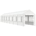 Miniatyrbilde 2 av 8: vidaXL Paviljong med tak hvit 15,61x2,28x2,69 m polyetylen