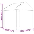 Pikkukuva 4 / 4: vidaXL Huvimaja katolla valkoinen 2,28x2,23x2,69 m polyeteeni