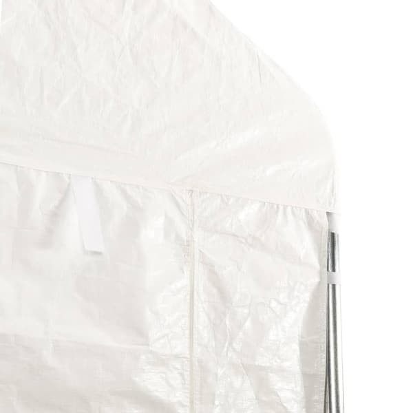 vidaXL pavillon med tag 4,46x4,08x3,22 m polyethylen hvid