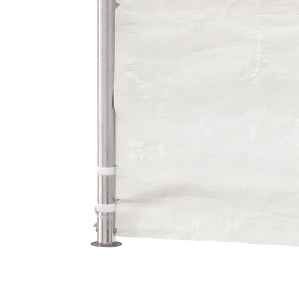 vidaXL pavillon med tag 4,46x4,08x3,22 m polyethylen hvid