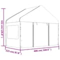 Miniatyrbilde 8 av 8: vidaXL Paviljong med tak hvit 13,38x4,08x3,22 m polyetylen