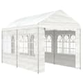 Miniatyrbilde 2 av 8: vidaXL Paviljong med tak hvit 4,46x2,28x2,69 m polyetylen