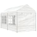 Miniatyrbilde 1 av 8: vidaXL Paviljong med tak hvit 4,46x2,28x2,69 m polyetylen