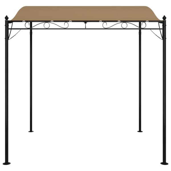vidaXL Baldakin gråbrun 2x2,3 m 180 g/m² stoff og stål