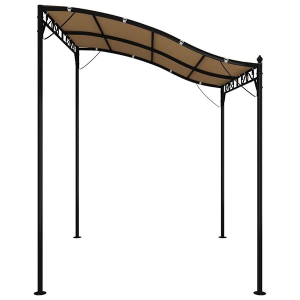 vidaXL Baldakin gråbrun 2x2,3 m 180 g/m² stoff og stål