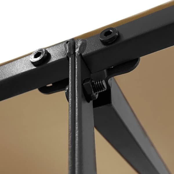 vidaXL Baldakin gråbrun 2x2,3 m 180 g/m² stoff og stål