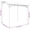 Miniatyrbilde 8 av 8: vidaXL Baldakin gråbrun 2x2,3 m 180 g/m² stoff og stål