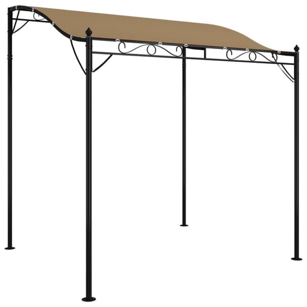 vidaXL Baldakin gråbrun 2x2,3 m 180 g/m² stoff og stål