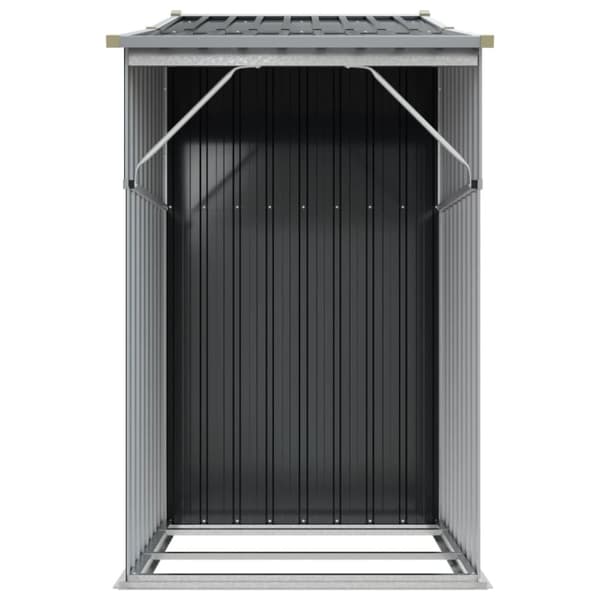 vidaXL Trädgårdsskjul antracit 277x93x179 cm galvaniserat stål