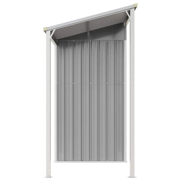 vidaXL Puutarhavaja lisäkatolla vaaleanharmaa 277x110,5x181 cm teräs