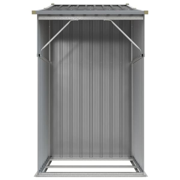 vidaXL haveskur 277x93x179 cm galvaniseret stål grå