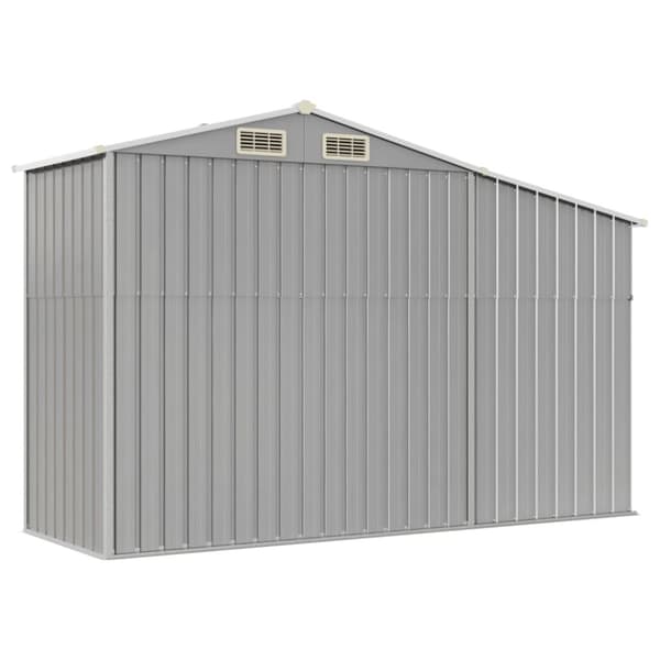 vidaXL haveskur 277x93x179 cm galvaniseret stål grå