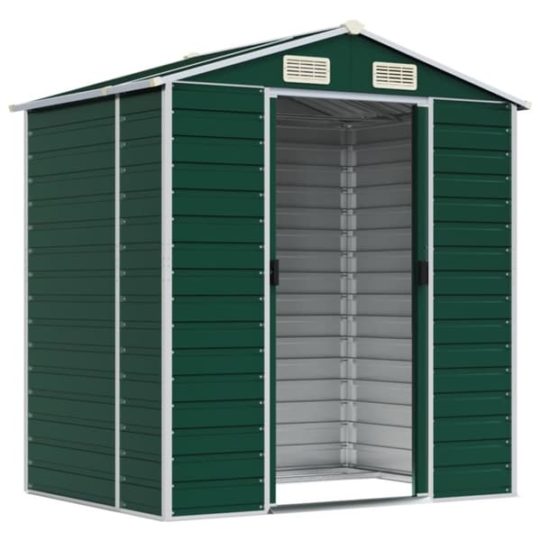 vidaXL Hageskur grønn 191x130x198 cm galvanisert stål
