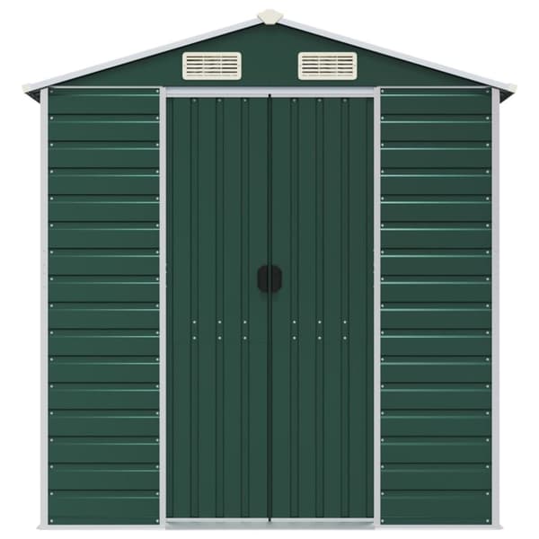 vidaXL Hageskur grønn 191x130x198 cm galvanisert stål