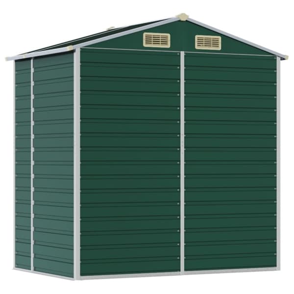 vidaXL Hageskur grønn 191x130x198 cm galvanisert stål