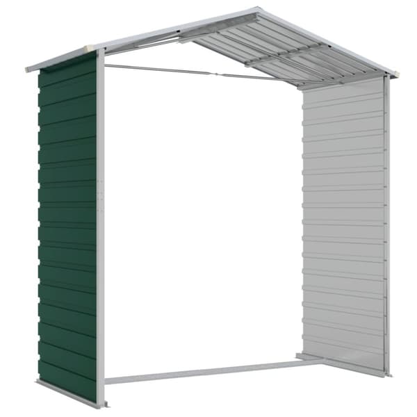 vidaXL Hageskur grønn 191x130x198 cm galvanisert stål