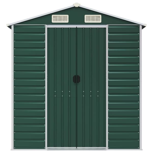 vidaXL haveskur 191x215x198 cm galvaniseret stål grøn