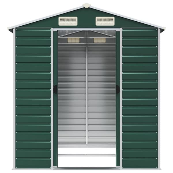 vidaXL haveskur 191x215x198 cm galvaniseret stål grøn