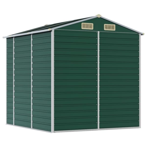 vidaXL haveskur 191x215x198 cm galvaniseret stål grøn