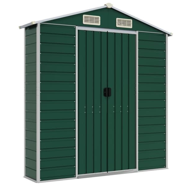 vidaXL haveskur 191x215x198 cm galvaniseret stål grøn