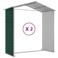 Miniatyrbillede 8 af 11: vidaXL haveskur 191x215x198 cm galvaniseret stål grøn