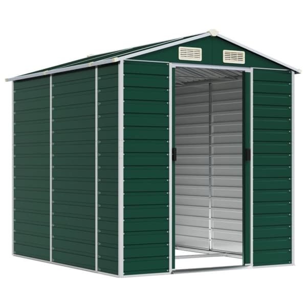 vidaXL haveskur 191x215x198 cm galvaniseret stål grøn